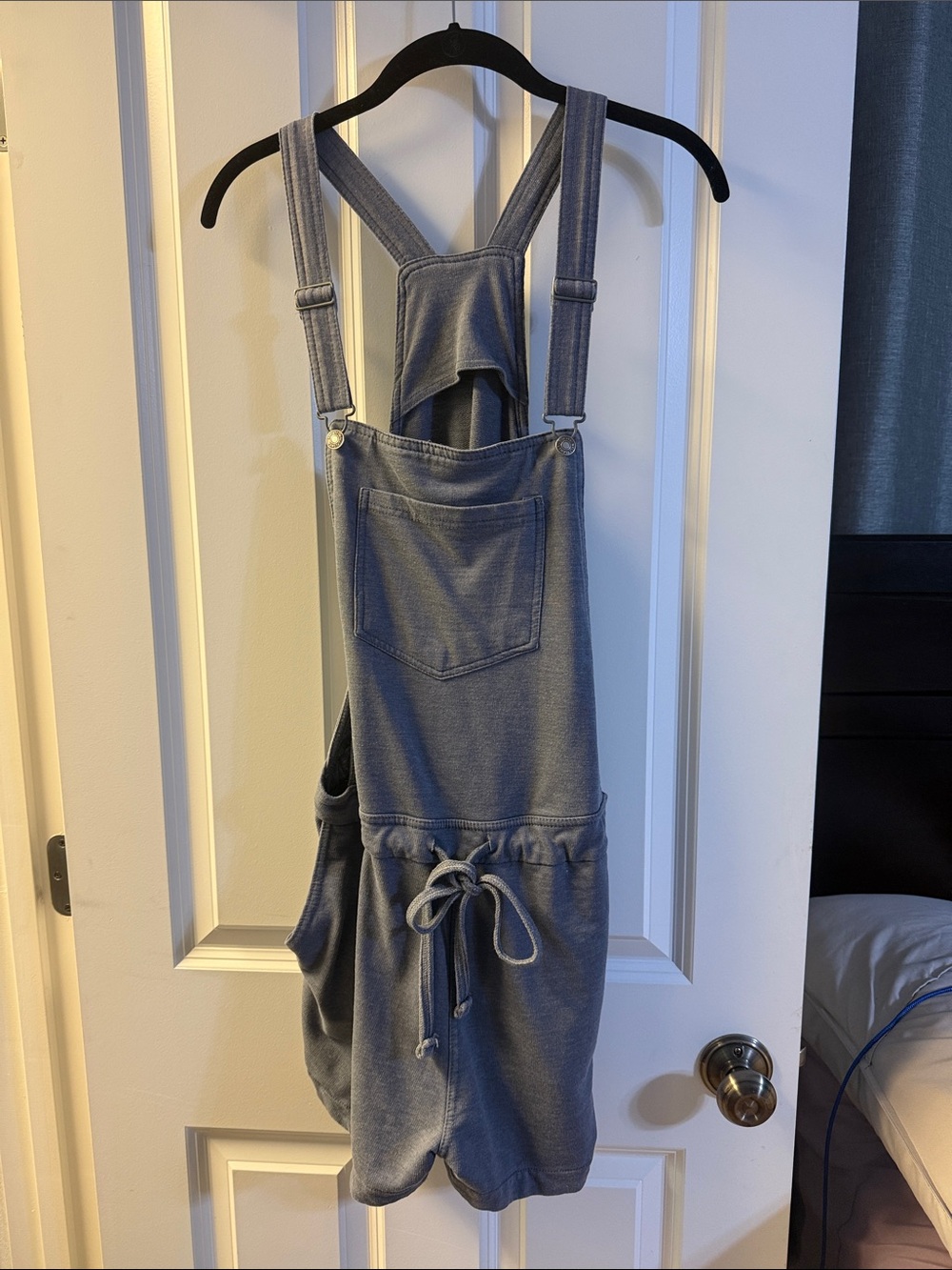 Wallflower Slate Blue Ribbed overalls